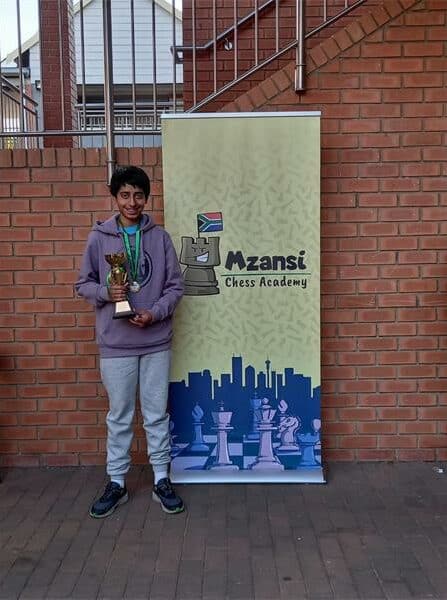 A week after winning gold at the JMC Crawford International Tournament, Midrand Chess Club's Arham Khalife secured another gold at the Mzansi Chess Academy Juniors Tournament.