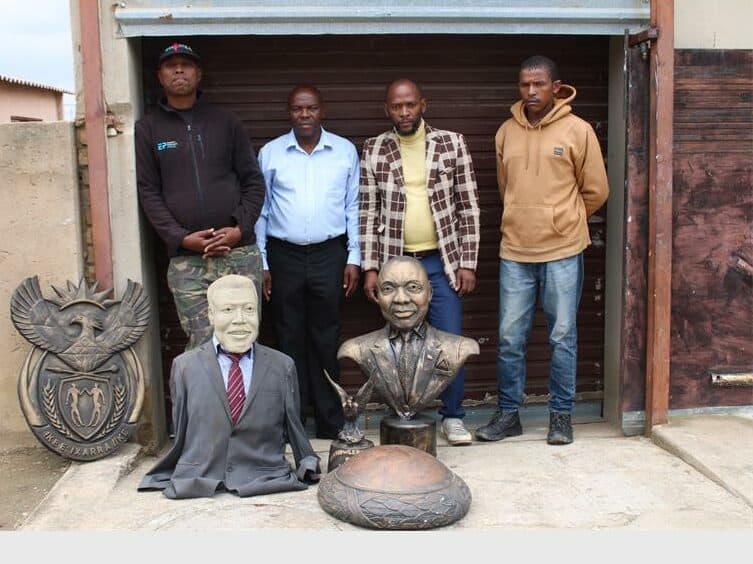 Calvin Lekgoara said he hopes to create job opportunities for unemployed youth, who are keen to learn fine art.