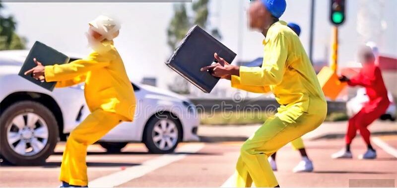 Dancers' belongings, like crates used for performances, were confiscated by the JMPD.