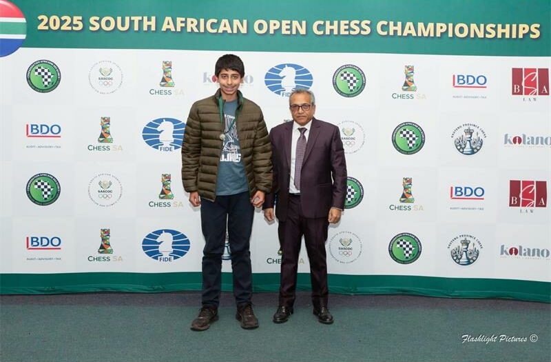 Arham’s toughest game was against Daniel Mallach, a strong competitor who had previously won the Midrand Juniors League.