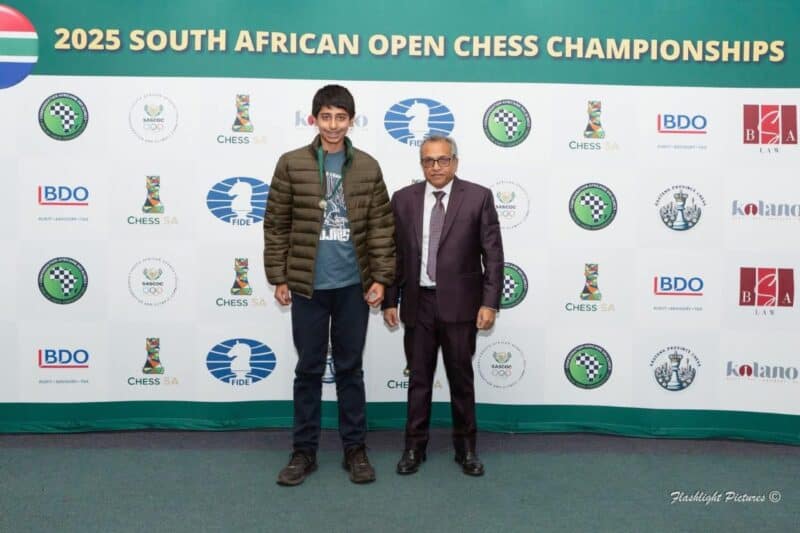 Arham’s toughest game was against Daniel Mallach, a strong competitor who had previously won the Midrand Juniors League.