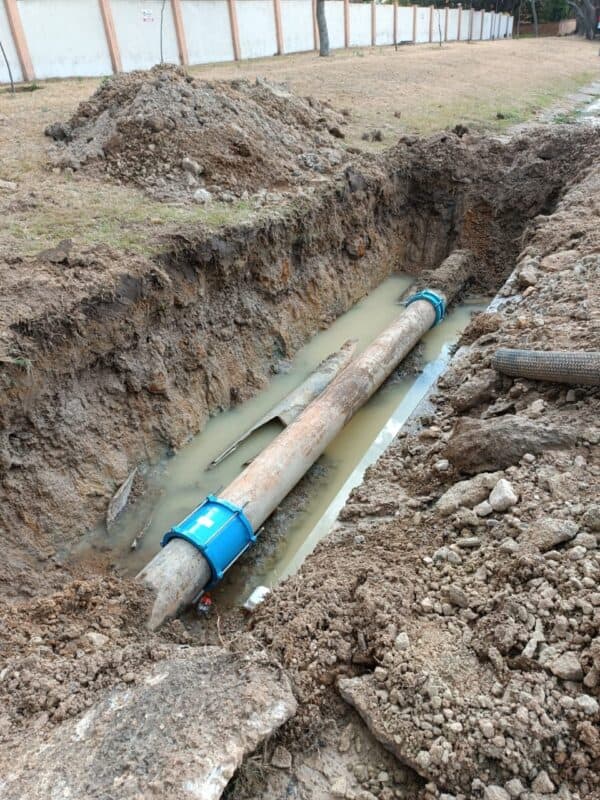 Johannesburg Water said they were aware of the burst pipe and were busy with repairs on comer Eighth and Lever roads.