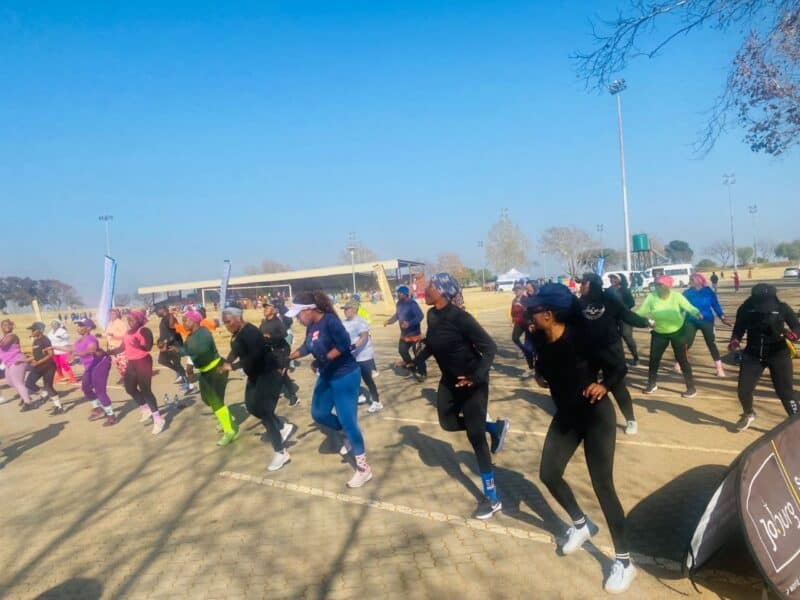 Instructors guided participants through a range of movements designed to elevate heart rates, improve flexibility, and instil a sense of achievement.