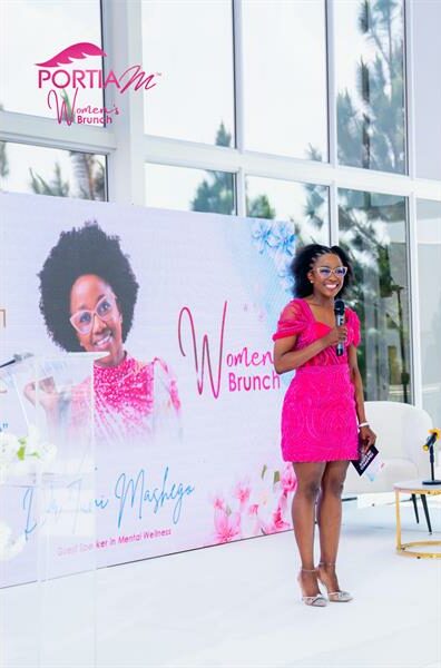 Portia Mngomezulu, founder of Portia M Skin Solutions, expressed her vision behind hosting the brunch and launching Divine Sunset in Blue Hills.