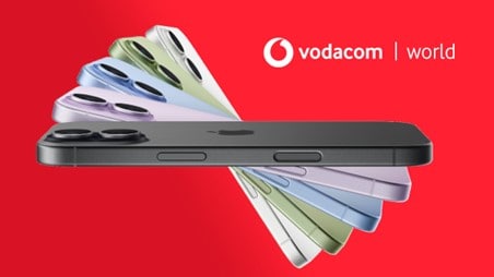If you pre-order your new iPhone from Vodacom World, you will receive a bonus R500 in accessory spend.