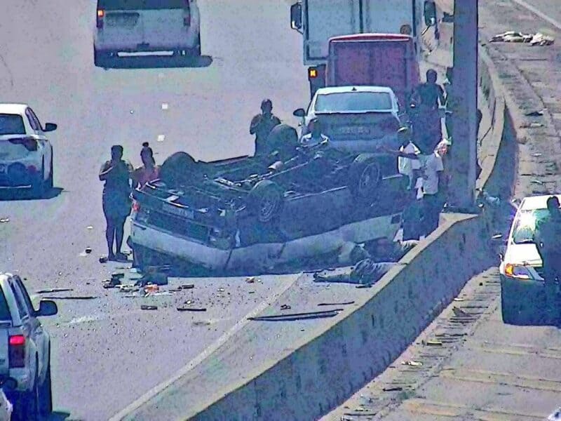 Five people have died when the mini-bus taxi they were travelling in overturned on the N1 North in Midrand.