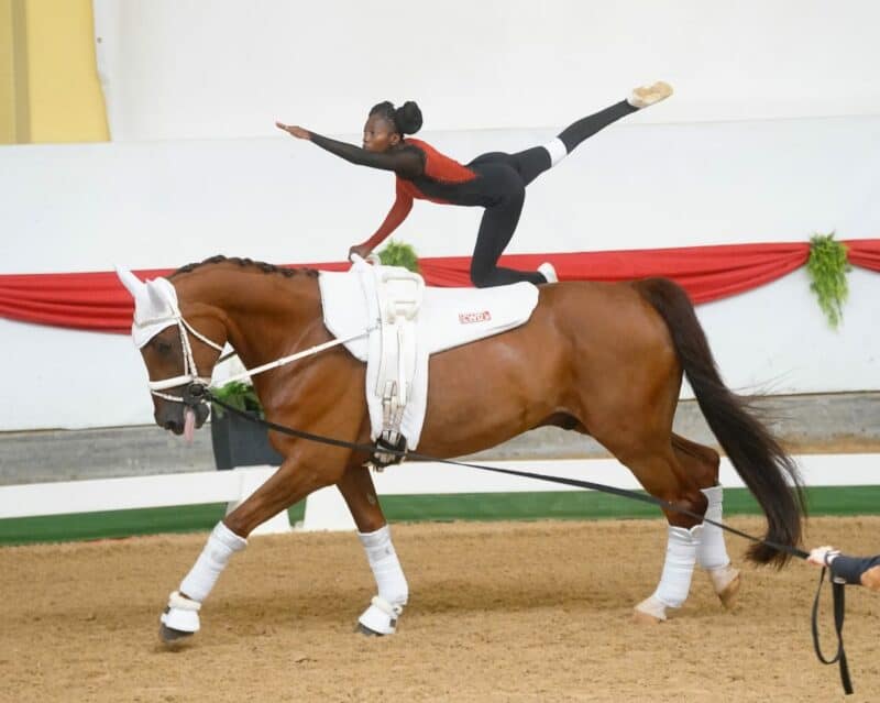She’s still in Grade 10 at Noordway Secondary School, but already has her sights set on becoming a global vaulting star and a future coach.
