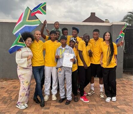 Kate Ugat is welcomed back home to Rabie Ridge by her teammates on October 11, 2025. Photo: Supplied