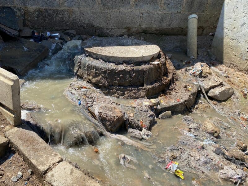 Johannesburg Water claims the obstruction was fixed on September 26, but the paper found it still blocked and leaking on October 10.
