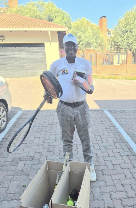 Equipment donation from Play It Forward Jozi helps Tsa Kasi Tennis Club young players learn faster and train with more confidence.
