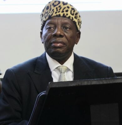 Traditional leader, His Majesty Kgoši Kgabo Moloto III, addresses attendees at the Moletsi Professional Networking session in Midrand on October 23. Photo: DHET