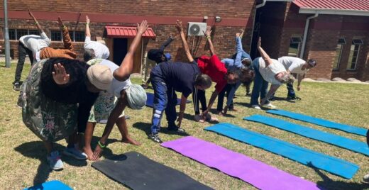 Local community members exercise at Halfway House Clinic during the mental health awareness event on October 22, 2025. Photo: Supplied