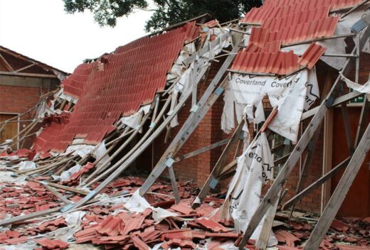 Caved-in Kanana Community Hall roof left unfixed on October 30, 2025. Photo: Sphiwe Masilela
