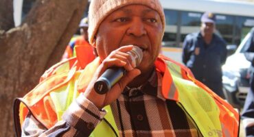 MMC for Transport Kenny Kunene addresses residents during the launch of #OperationRestore in Rabie Ridge on March 22. Photo: Comfort Makhanya