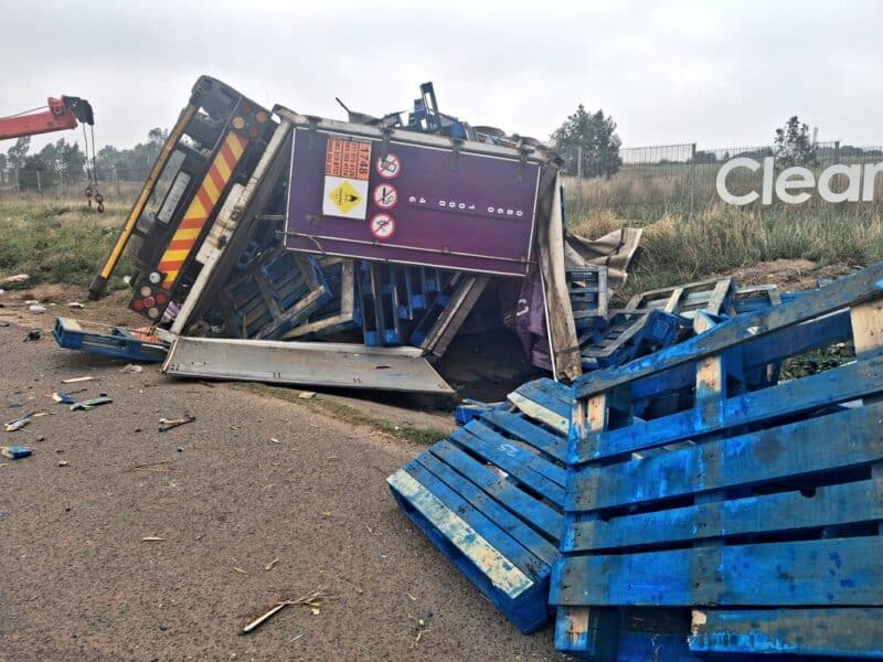 Drivers heading through the Klipfontein View area are being warned to expect delays as authorities respond to a truck that overturned on Allandale Road.