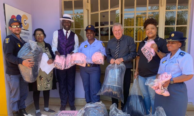 The food and blanket donations were part of the ongoing campaign of 16 Days of Activism for No Violence Against Women and Children.