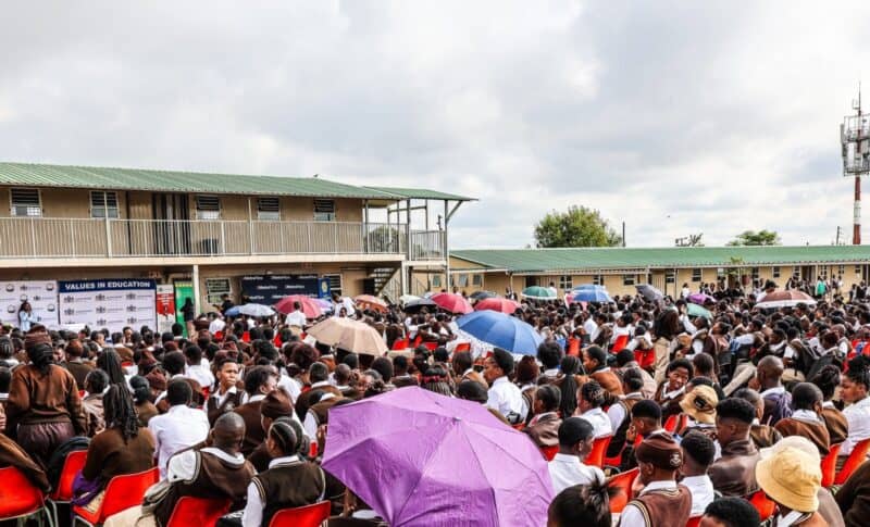 Learners at Kaalfontein Secondary received guidance on health services, while MEC Nkomo-Ralehoko praised the school’s 96% Matric pass rate.
