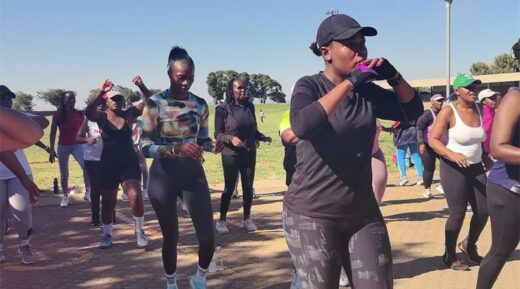 Over 100 residents come together to celebrate health and fitness at Rabie Ridge on February 7. Photo: Mandla Mahlangu