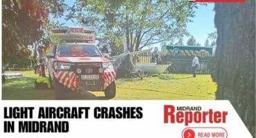 A light aircraft crashed into the garden of a private property in Glen Austin, Midrand on February 4 2026. Photo: Supplied