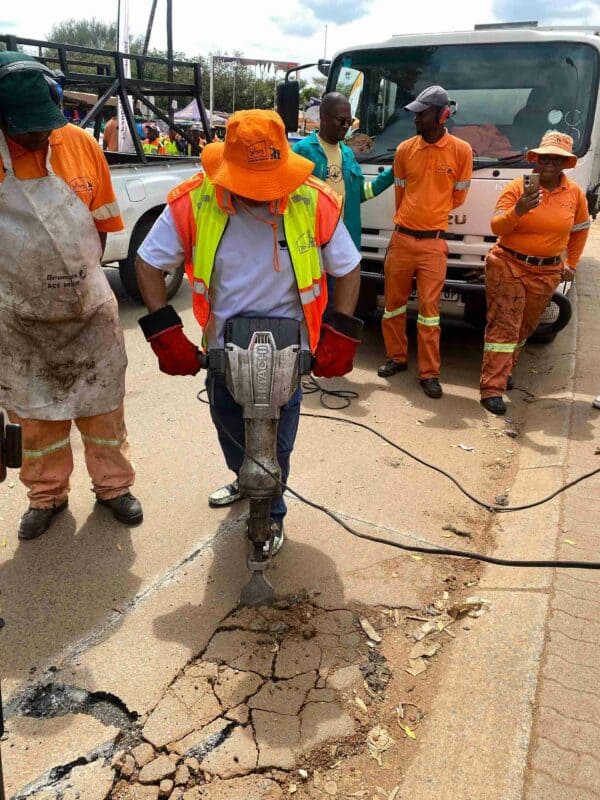 Ward councillors and community members gathered at the corner of Riverside and Limpopo roads as Operation Restore kicked off a multi-ward infrastructure drive aimed at improving accessibility and road safety.