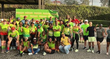 In preparation for the Wings for Life race, Midrand Striders continue to create awareness and build up excitement for the global race. Photo: Zanele Mfaba
