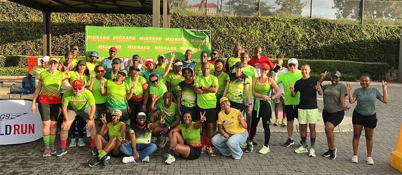 In preparation for the Wings for Life race, Midrand Striders continue to create awareness and build up excitement for the global race. Photo: Zanele Mfaba