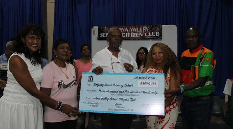 Senior citizens pave the way by showing the spirit of giving back with contributions from each member as a way of uplifting and thanking the local primary school.