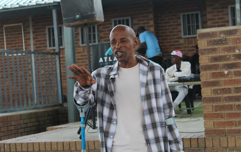 Sylvester ‘Mavesta’ Mofokeng turns his painful past into a message of hope for local youth on April 1. Photo: Comfort Makhanya
