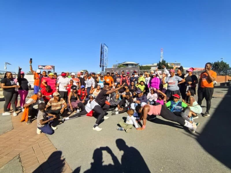 The eight-year-old City of Joburg aerobics programme made a lively stop at Ebony Park’s Busy Corner Shisanyama, continuing its mission to promote healthy living across Region A.