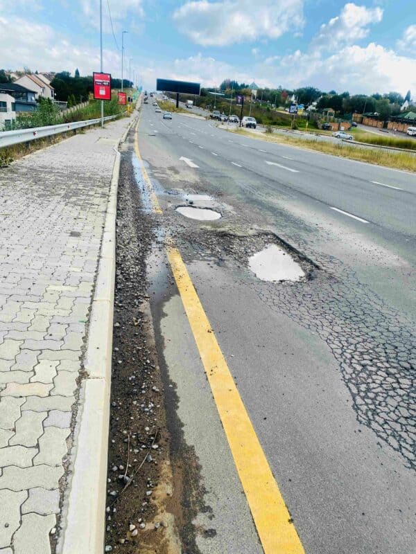 Just years after a multi-million-rand revamp of the K73 Allandale Road by the Gauteng provincial government, parts of this key Midrand route are starting to crumble.