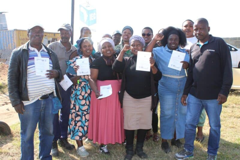 The IEC took to the informal settlements in Allandale Farm Ext 1 to educate residents about the importance of registering to vote and voting. They further updated the residents about their new voting station.