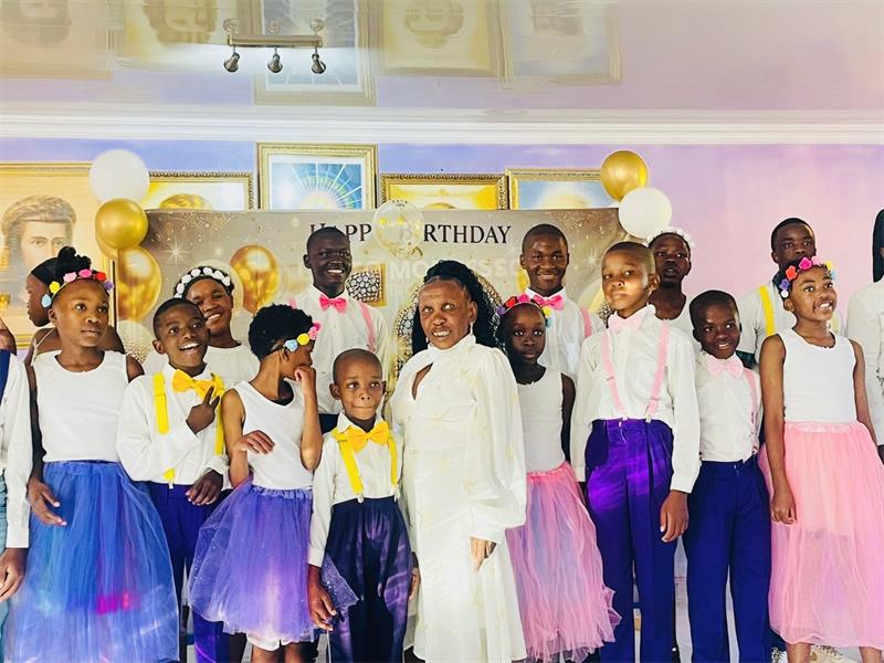 The life of dedicated house mother and staff member Margaret Sagoema Phogole, who turned 60, was celebrated in style with a white and gold theme at the children's home.