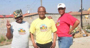 Ubuntu Rabie Ridge Foundation secretary Onica Meyers, chairperson George Henry, and treasurer Jasmine Mavuso on June 26. Photo: Comfort Makhanya