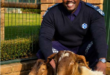 Midrand SPCA inspector Richman Sibande with goats Sullivan and Gilbert. Photo: Supplied