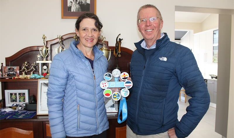 Sharon and Duane Newman show some of the medals they received internationally. Photo: Zanele Mfaba