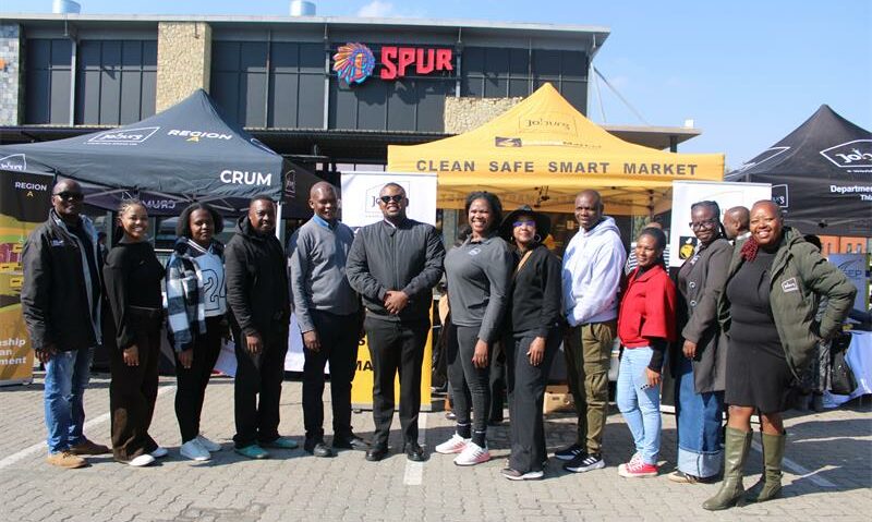 City Departments and Ward 112 Councillor Lerato Mphefo at the urban agriculture and agro-processing awareness event. Photo: Zanele Mfaba