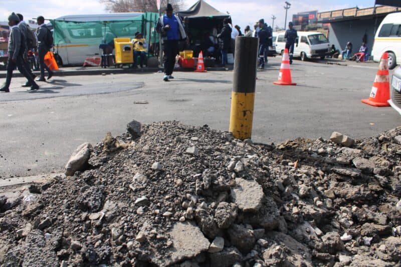 After a long wait for the scheduled repairs to take place at Boulders taxi rank, they have finally commenced, leaving taxi drivers pleased.
