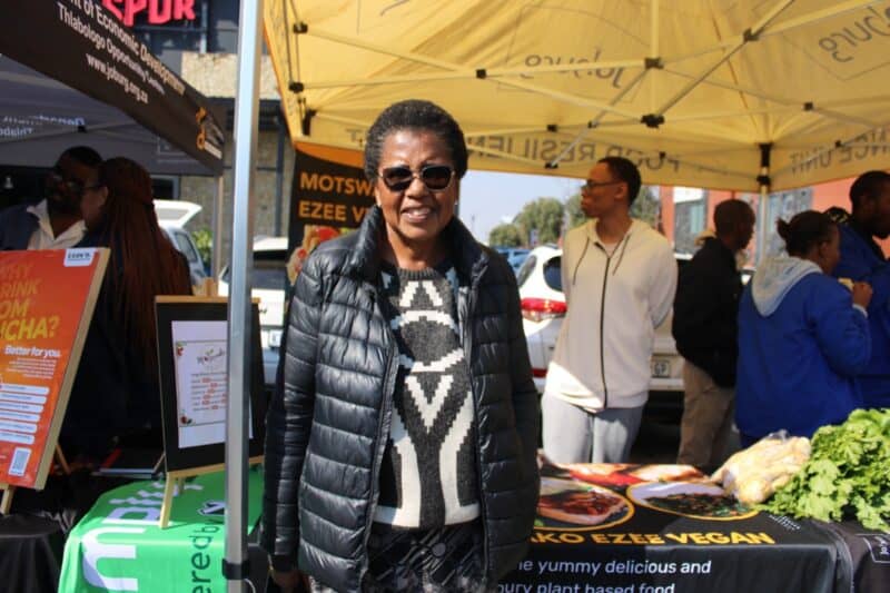 Mapuleng Mofokeng-Moatshe from Noordwyk attends the food security event on June 10. Photo: Zanele Mfaba