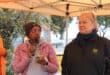 Ward 112 councillor Lerato Mphefo and Ward 132 councillor Annette Deppe address residents and city officials during the launch of Operation Restore in Midrand on June 18. Photo: Comfort Makhanya