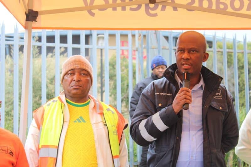 MMC for Transport Kenny Kunene and Region A acting director Macmillan Papi Telekoa during Operation Restore launch in Midrand on June 18. Photo: Comfort Makhany