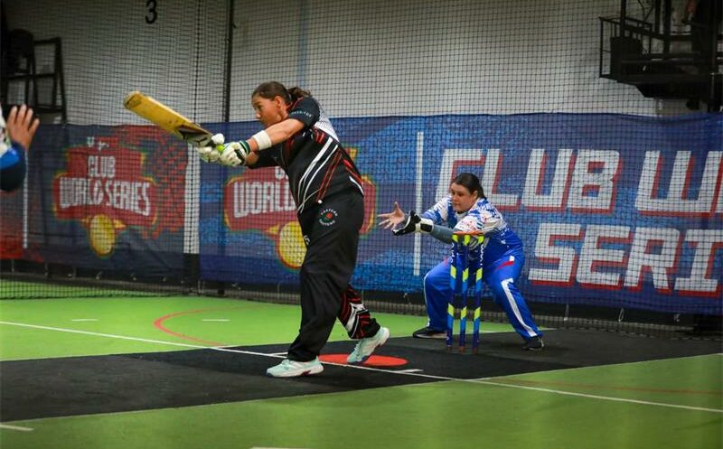 Summerhill School sports coach Jana du Plooy in action with the bat during an Action cricket match. Photo: Supplied