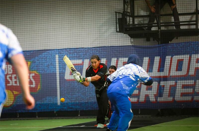 SA Action Cricket international Jana Du Plooy showcases her batting skills during a match. Photo: Supplied