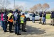 JMPD and SAPS in Rabie Ridge hold a briefing before the multidisciplinary service operation. Photo: Zanele Mfaba