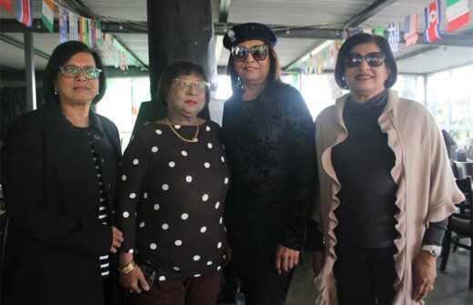 Toetsy Reddy, Radha Naidoo, Dolly Moodley and Shamla Naidoo at the Over 60s Club lunch gathering. Photo: Zanele Mfaba