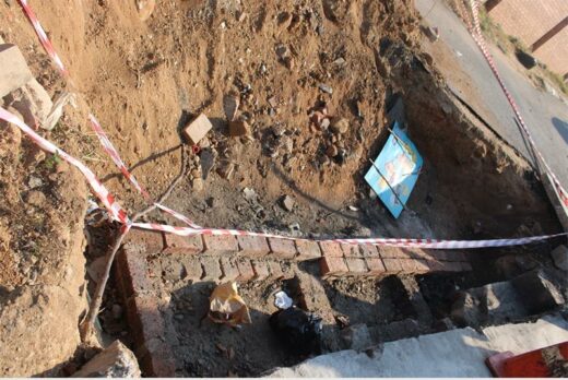 The large hole dug by JRA on Maple Drive. Photo: Zanele Mfaba