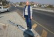 Cllr Annette Deppe shows disappointment while standing next to the fallen traffic light on M39 Allandale Road. Photo: Zanele Mfaba