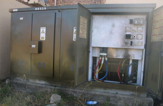 The substation next to the Jasper Hill complex is suspected of being the cause of the constant power outages. Photo: Zanele Mfaba