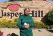 One of the trustees and a resident of the Jasper Hill complex, Portia Ngwepe who is disappointed with City Power for the constant and prolonged power outages they have been experiencing. Photo: Zanele Mfaba