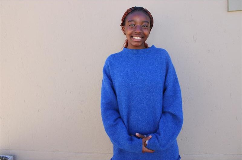 Nova Pioneer learner and netball player Mpho Netshisaulu is asking the community to assist with funds to go to the netball tour in England. Photo: Zanele Mfaba