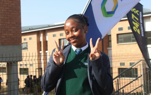 Nova Pioneer Midrand Secondary learner Grace Mutengwe during the career expo at the school on June 25. Photo: Comfort Makhanya